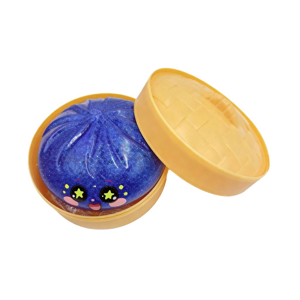Dumpling Stress Balls Toy with Steamer Simulation Food Squishies Bun Fidget Sensory Toys for Home Desktop Decoration Party Gifts