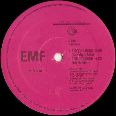 12-дюймовая пластинка EMF - They're Here Y56256 EMI Records USA 1992 US Танцевальная и электронная музыка Б/у