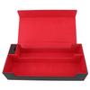 Card Storage Box PU Leather Magnetic Closure Card Deck Case with Drawer for Over 550 Game Cards Black Red