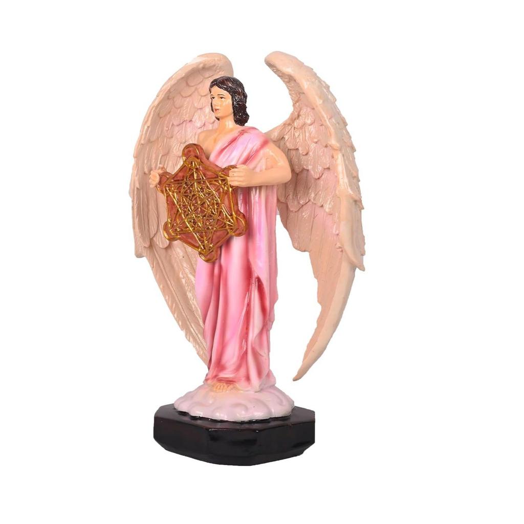 Новый иудаизм Статуя Метатрона Идол Совершенный Рейки Исцеляющий Ангел Держащий Священный Цветок Жизни Геометрическая Кубическая Статуя