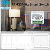 Беспроводной выключатель света RF433 МГц 1/2/3 клавиши 86 Настенная панель Пульт дистанционного управления Interruptor 16A Релейный приемник для светодиодной лампы Люстры