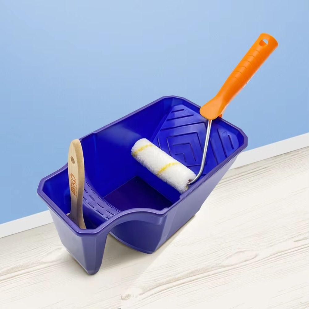 Dark Blue Painting Bucket Easy-Grip Handheld Paint Cup Holding Paint Cup Paint Supplies