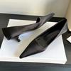 Fashion Elegant Satin Low Heel Women Pumps Sexy Pointed Toe High Heels 3cm Comfort Shallow Office Mules Shoe Dress Shoes Zapatos Mujer