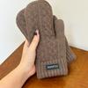 Winter Fashion Warm Knitted Mittens for Men Thickened Windproof Thermal Fleece Lined Gloves Touchscreen Male Full Finger Gloves