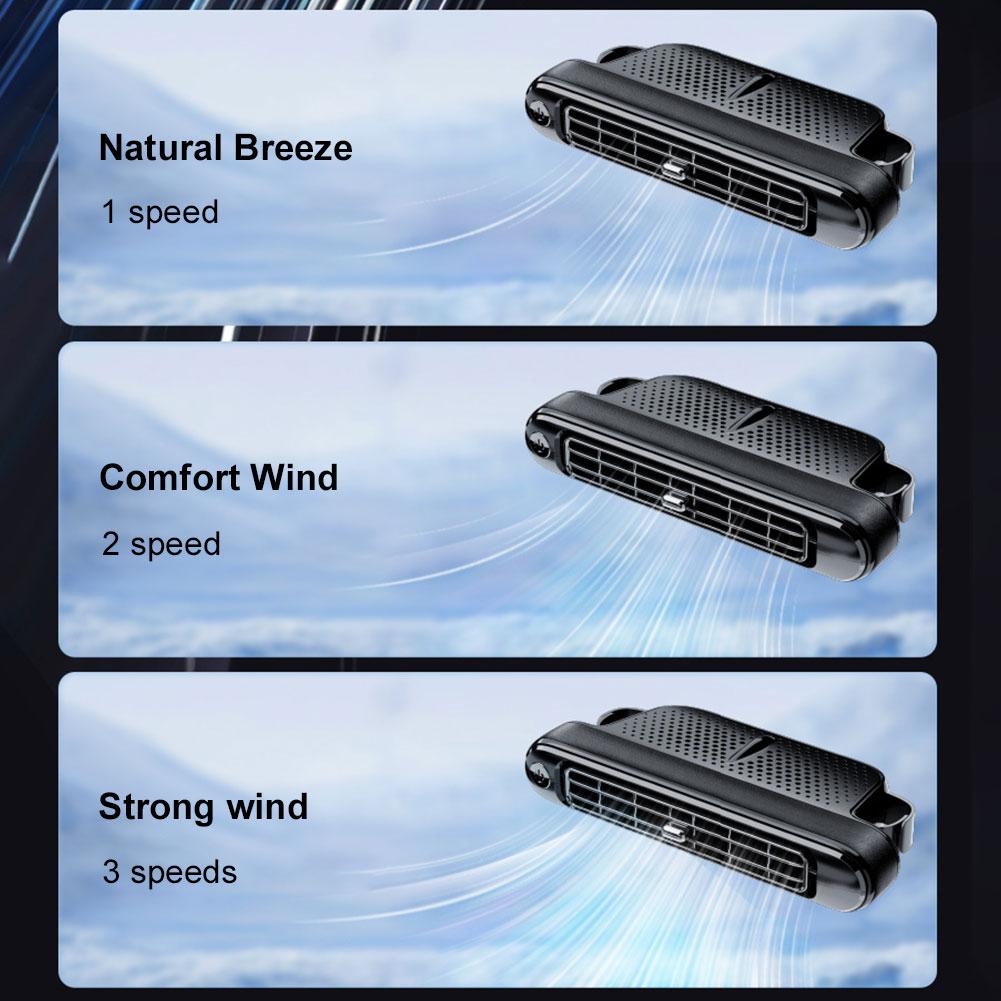 Автомобильный подголовник тихий вентилятор охлаждения двойной турбо трехскоростной регулируемый вентилятор циркуляции воздуха сиденья 5 В 12 А тип C для пассажира