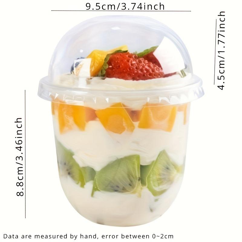 50 шт. 360 мл без отверстий пудинговые стаканчики с крышками пластиковые коробки мороженое мусс десерт пикник вечеринка упаковка десертные стаканчики с крышкой