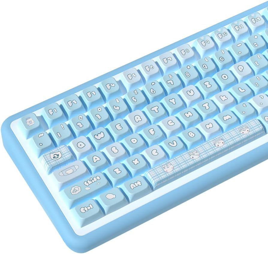 Тематические колпачки для клавиш 158 колпачков для клавиш из ПБТ. Набор специальных колпачков для клавиш MDA подходит для переключателей Cherry MX 61/87/104/108 и других механических клавиатур. (клубника)