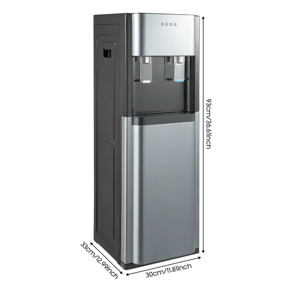 Диспенсер для горячей и холодной воды для 5-галлонных бутылей со съемным поддоном для капель и вентиляционными отверстиями, подходит для домашнего использования