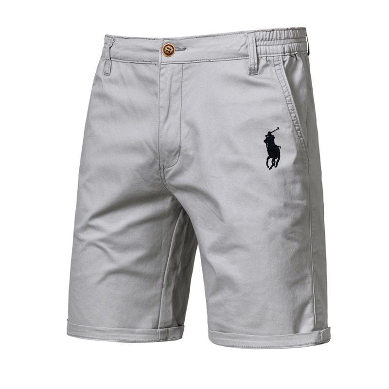 Polo Ralph Lauren Summer Pony Embroidered Cotton Solid Color Shorts for Men High Quality Casual Business Social Elastic Waist Beach Shorts