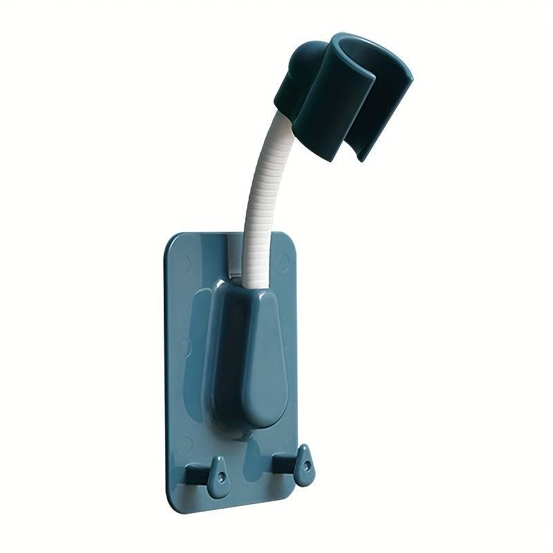 Держатель для душевой лейки 360°, регулируемый самоклеящийся кронштейн для душевой лейки, настенное крепление, подставка для СПА с 2 крючками для ванной комнаты