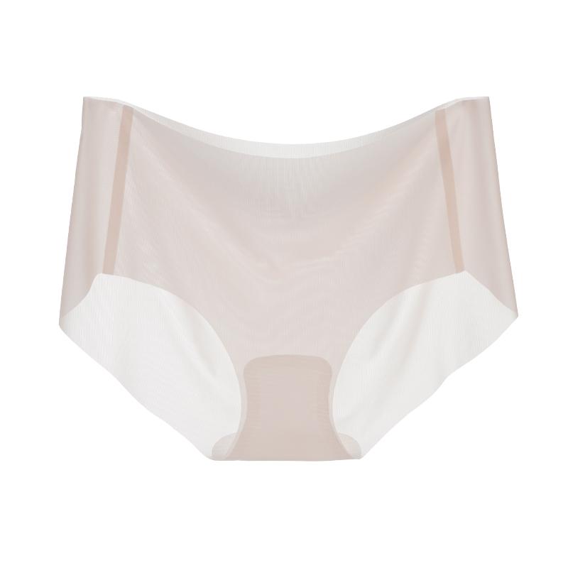 Women's Ultra Thin Briefs Nude Feeling 3D Peach Butt Cotton Crotch Mid-waist Breathable Quick Drying Panties