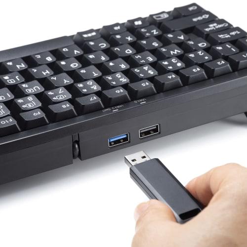 Sanwa Supply Compact keyboard with USB hub SKB-KG3UH3BK Black