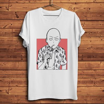 One Punch Hero Забавная аниме футболка мужская белая повседневная футболка с короткими рукавами унисекс уличная футболка манга