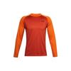 Color Block Pullover Round Neck Sports Long Sleeve T-Shirt Men Tops Dark-Orange 1356851-830