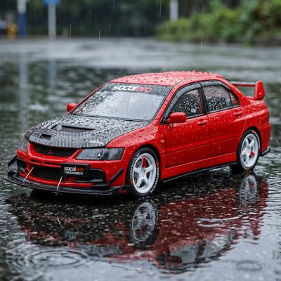 JDM-1:24 Мицубиси Лансер ЭВО 9 Модифицированный Спортивный СеданМодель Спортивного Автомобиля из СплаваЛитье под Давлением Металлическая Модель Автомобиля для ГонкиМодель Автомобиля Симуляция