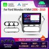 Автомагнитола с интеллектуальной системой Android 14, мультимедийный плеер для Ford Mondeo 4 Mk4 2006 - 2010, сенсорный экран, 4G, WiFi, BT, GPS, Navi
