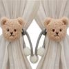 2Pcs Ins Cartoon Bear Curtain 3D Bear Curtain Tieback Window Curtain Buckles  Curtain Decor