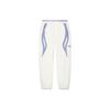 Li Ning Vital Series Color Block Cuffed Knitted Sports Pants Men Bottoms Off-White Blue AYKT867-1