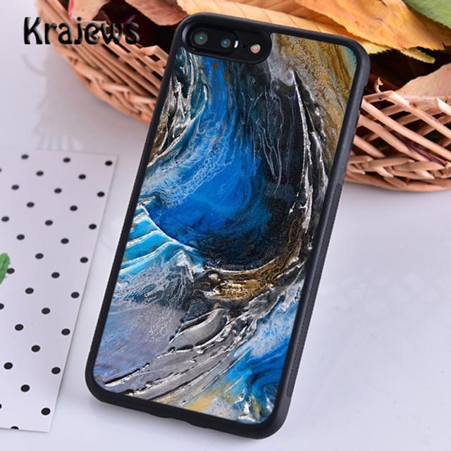 Мягкий чехол для телефона Krajews из дерева и мрамора с рисунком из смолы для iPhone 14 5 6s 7 8 plus X XR XS 11 12 13 pro max Samsung Galaxy S21 S22ultra