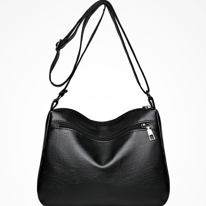 Women's Multi-layered Crossbody Bag Soft Texture Bag Large Capacity Good Quality One Shoulder Bag New