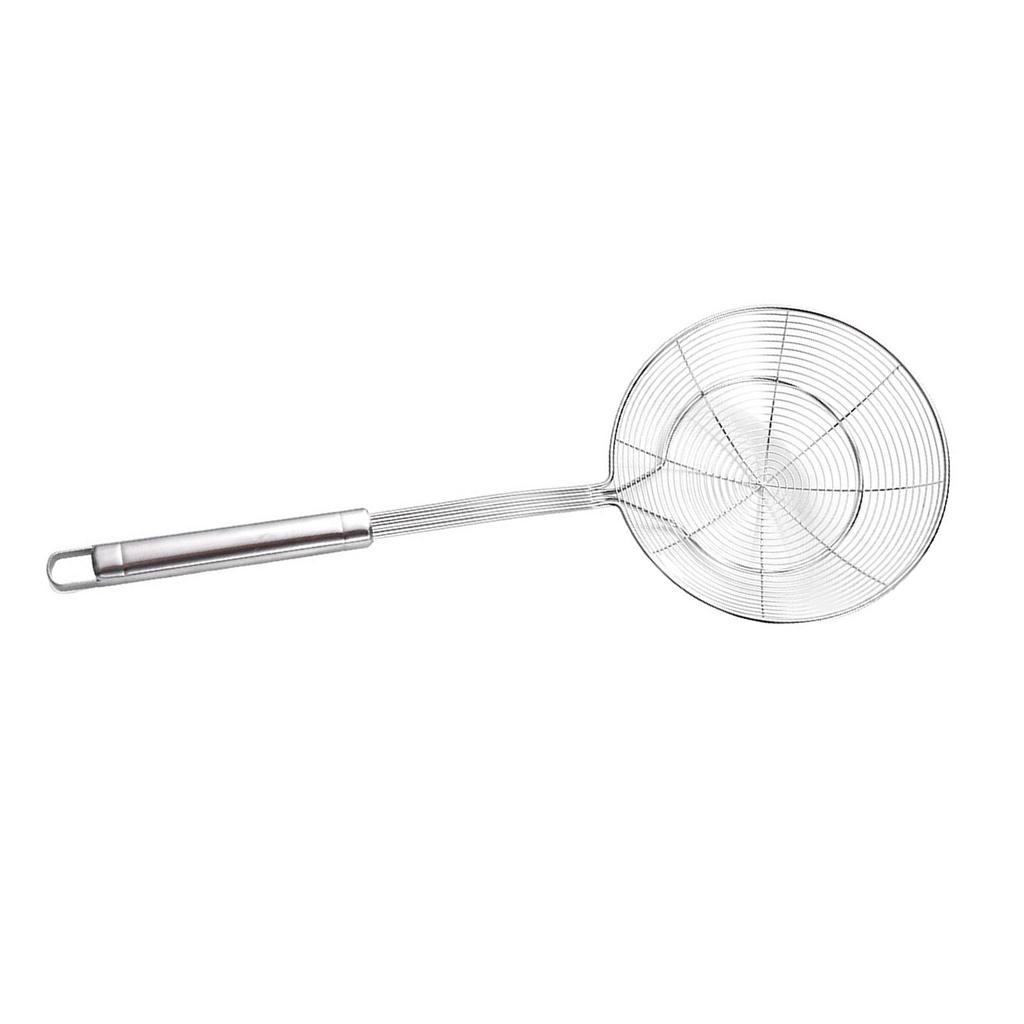 Stainless Steel Wire Skimmer Thickened and Reinforced Noodles Pasta Filter Spoon for Home Kitchen