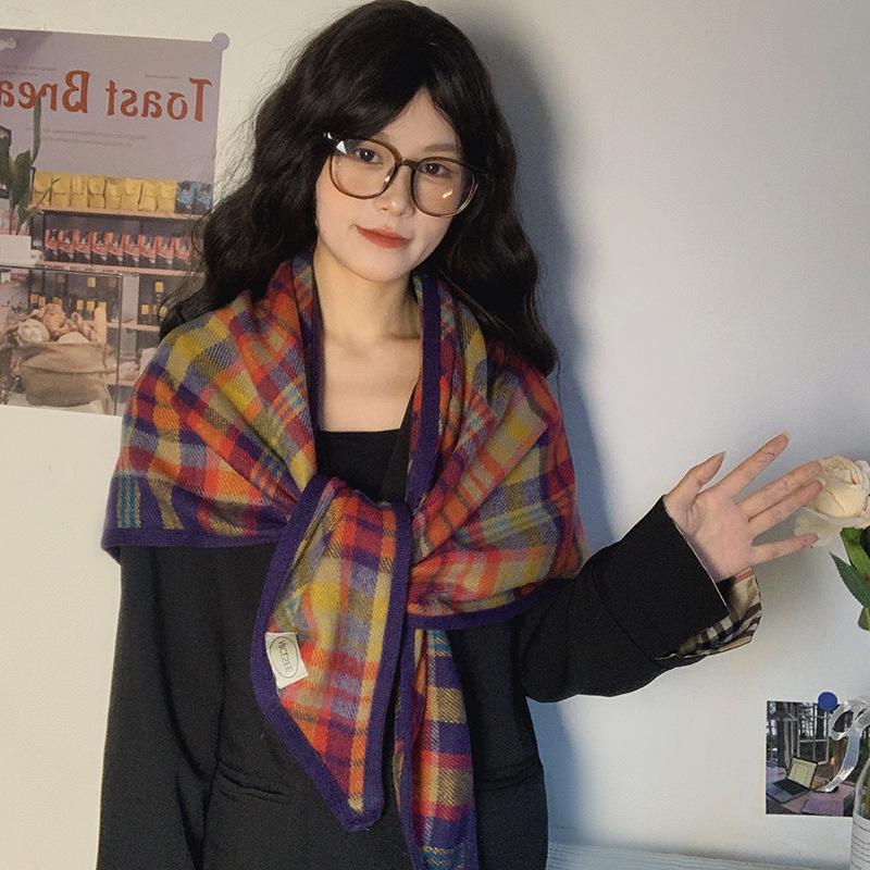 Треугольная шаль Luochi высокого качества: Теплый, стильный шарф и накидка на плечи для универсальной европейской и американской моды.