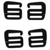 4 Pcs Alloy Outdoor Webbing Buckle For Backpack Strap 25mm Black