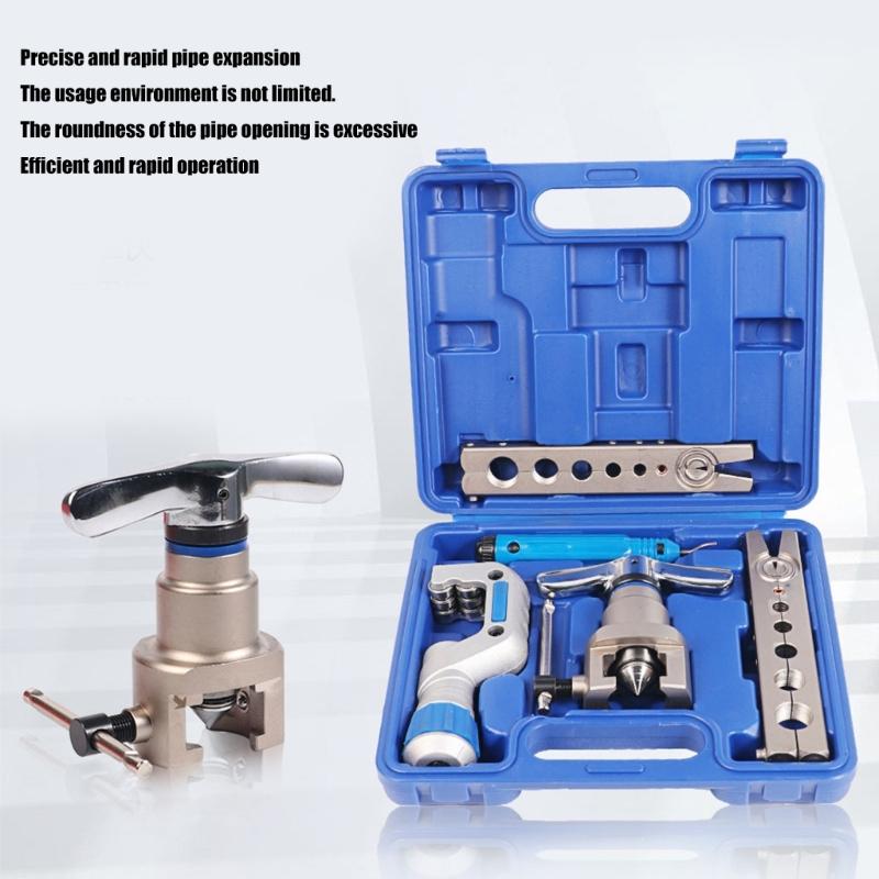 Полный набор развальцовщиков трубок и расширителей для медных и алюминиевых трубок с труборезом, зенковкой, эксцентриковым расширителем