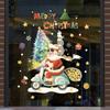 Christmas Santa Claus Window Stickers Xmas Tree Snowflake Glass Wall Sticker Merry Christmas Decoration for Home 2025 New Year