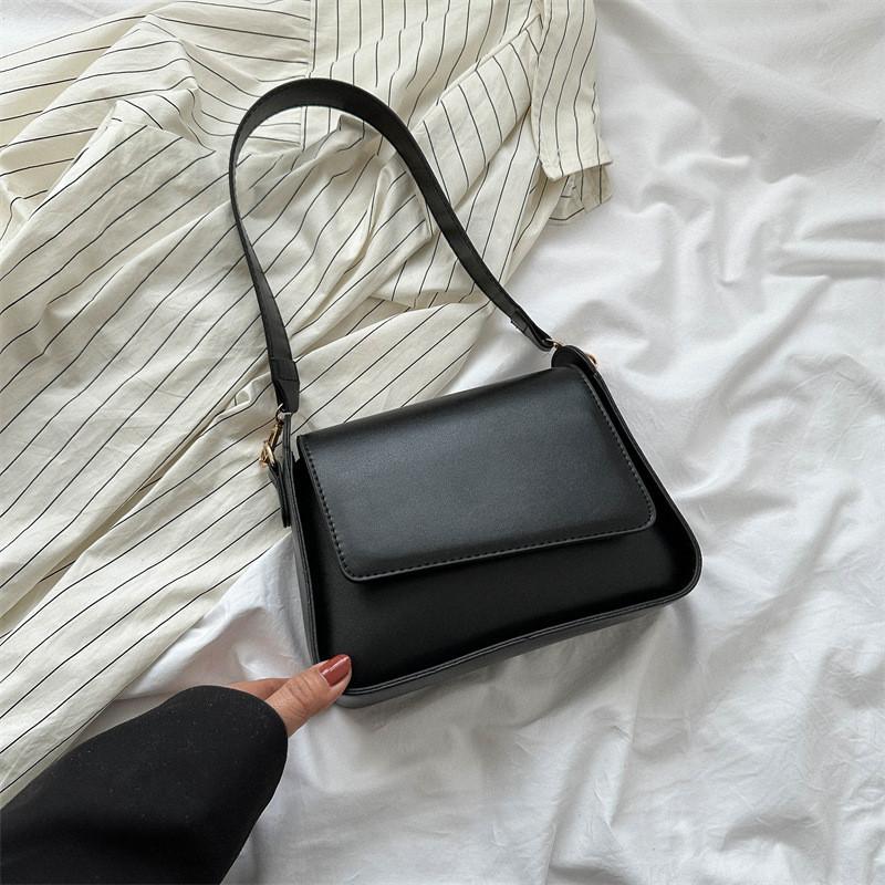 Chic Black White Blue Khaki Small Square Bag 2023 Summer New Fashion Women's Shoulder Bag