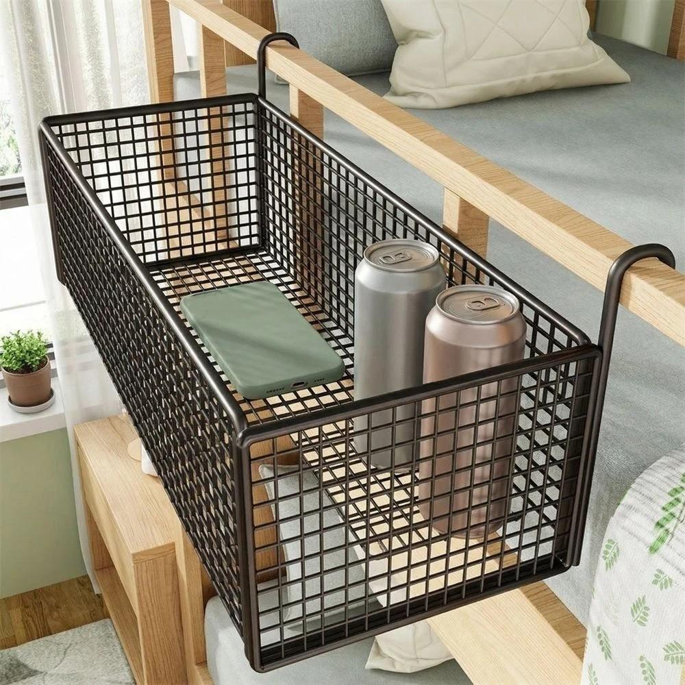 Hollow Hanging Storage Rack No Drill Door Bedroom Organizer Bedside Hanging Basket Bathroom