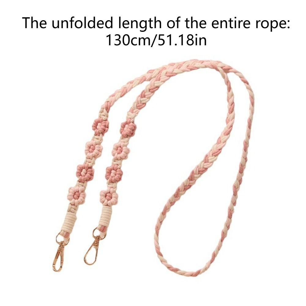 Ручная работа Цветочная плетеная цепочка Сумка против потери Плетеная веревка Плетеная ромашка Подвесная цепочка Шоппинг