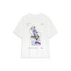 Li-Ning X Disney Oswald Series Cartoon Letter Print Perforated Short Sleeve T-Shirt Unisex Tops Off-White AHST315-4