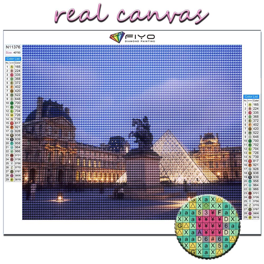5D DIY Лувр Музей вышивки крестом Стразы Алмазный рисунок Вышивка Мозаика Домашний декор