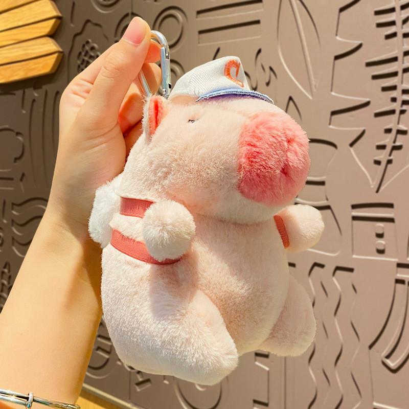 Adorable Plush Sports Capybara Keychain Cute Cartoon Key Accessories For Gifts