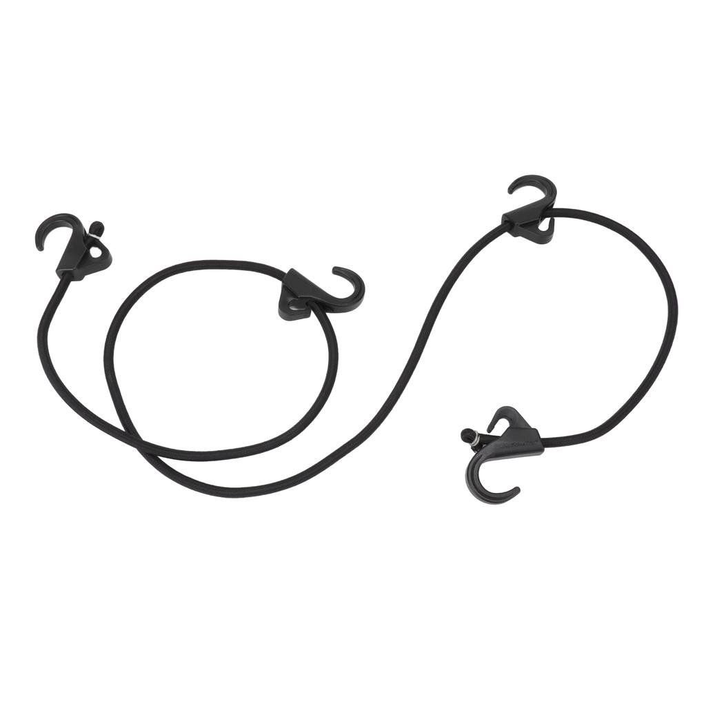 Ремень для кемпинговой веревки из материала POM, устойчивый к ультрафиолетовому излучению, черные крючки, амортизирующие шнуры для связывания багажа