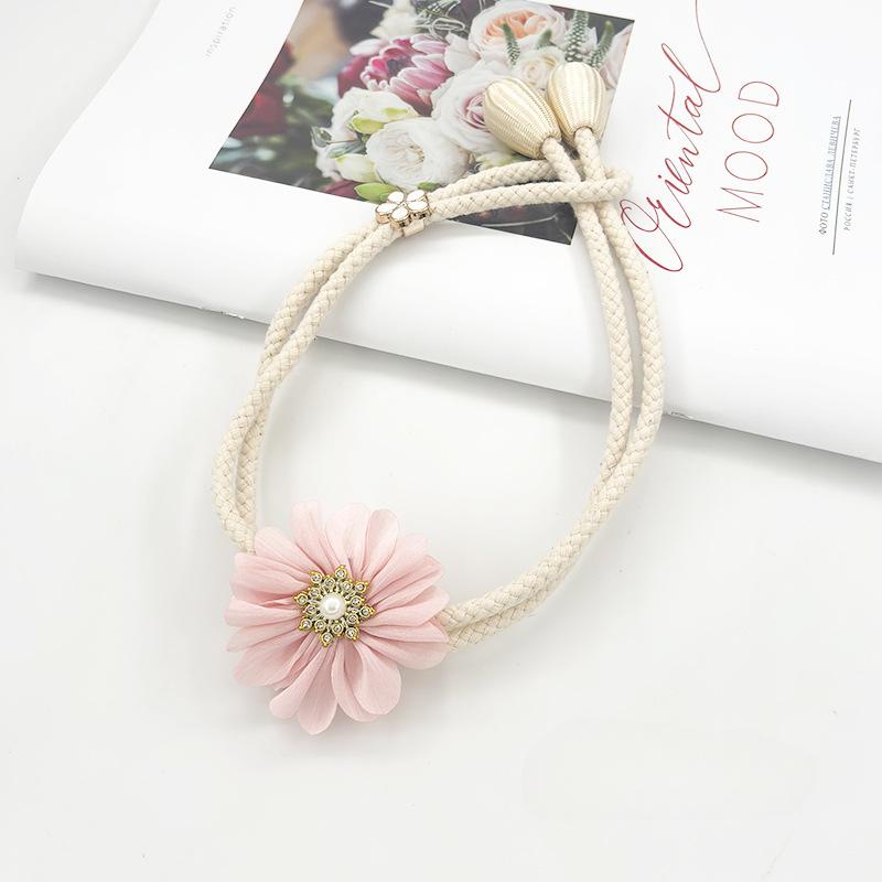 Креативная лента для подвязывания штор с цветами, регулируемая лента для подвязывания марлевых штор, веревка для подвязывания, украшение для штор