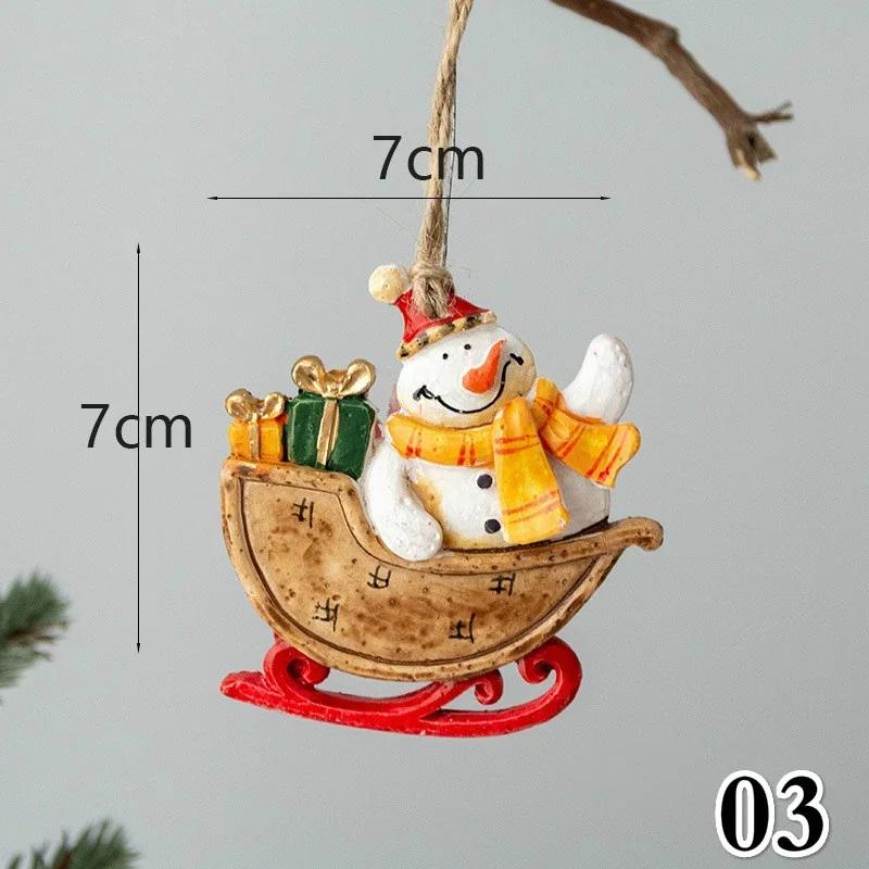 Рождественская смоляная подвеска Рождественская елка украшение подвеска Дед Мороз фото креативная подвеска