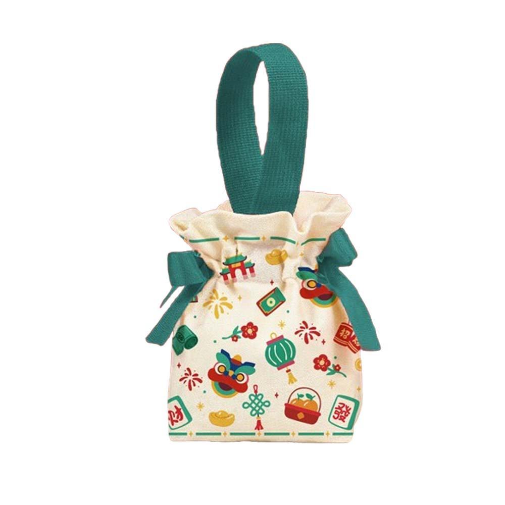 Gift Cartoon 2026 New Year Gift Bag Canvas Portable Horse Year Handbag Bag Large Capacity Blessing Packaging Bag Candy Storage