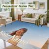 Crystal Velvet Square Rug Custom NameTaylor Swift Pattern Non Slip Home Floor Decor Rug