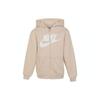 Nike Logotipli bosma bilan NSW Club Fleece kapyushonli svitshot Bolalar svitshotlari Xaki FD2990-126