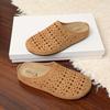 Мода 2025 Замшевые клоги для женщин Мюли Пробковая стелька Перфорированная женская обувь с поддержкой свода стопы Модные нескользящие уличные пляжные шлепанцы 26