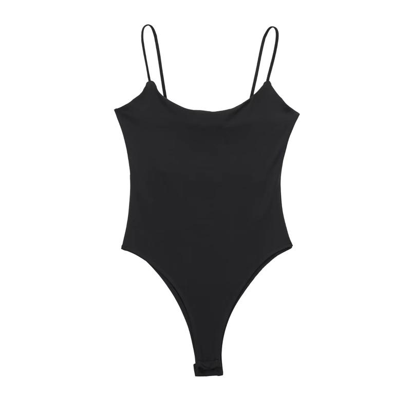 MUJER White Black Body Woman Sleeveless Tight Bodysuit Lingerie Sexy Woman Bodys Bodycon Backless Bodysuit Women Summer Tops