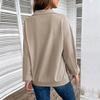 Women's Fashion Casual Fall Winter Solid Color Print Long Sleeve POLO-Neck Pullovers & Long Sleeves