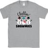 Chillin With My Snowmies T-Shirt Funny Homies Christmas Holiday Tee