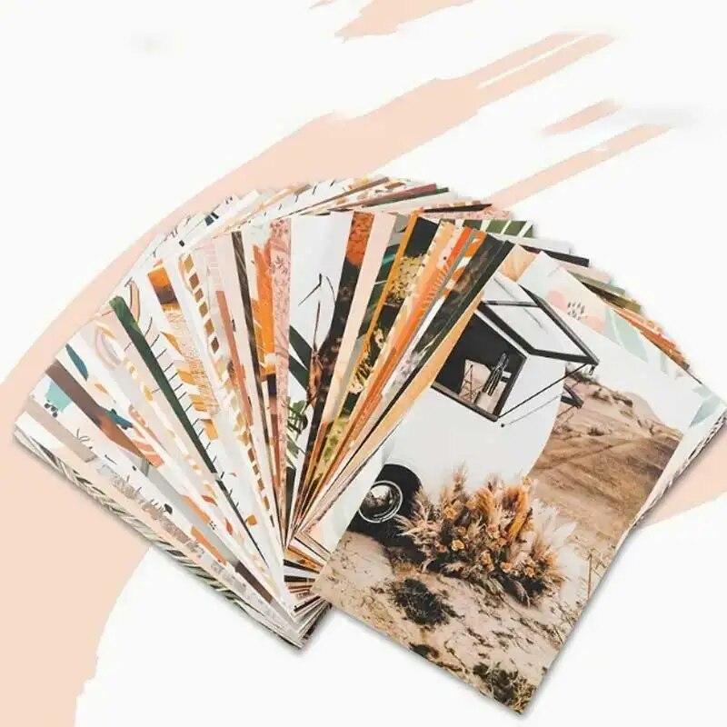 50 штук Ботанический коллаж на стену Эстетика Фотогалерея, Декоративная картина для спальни, Наклейки на стену обои, Галерея изображений