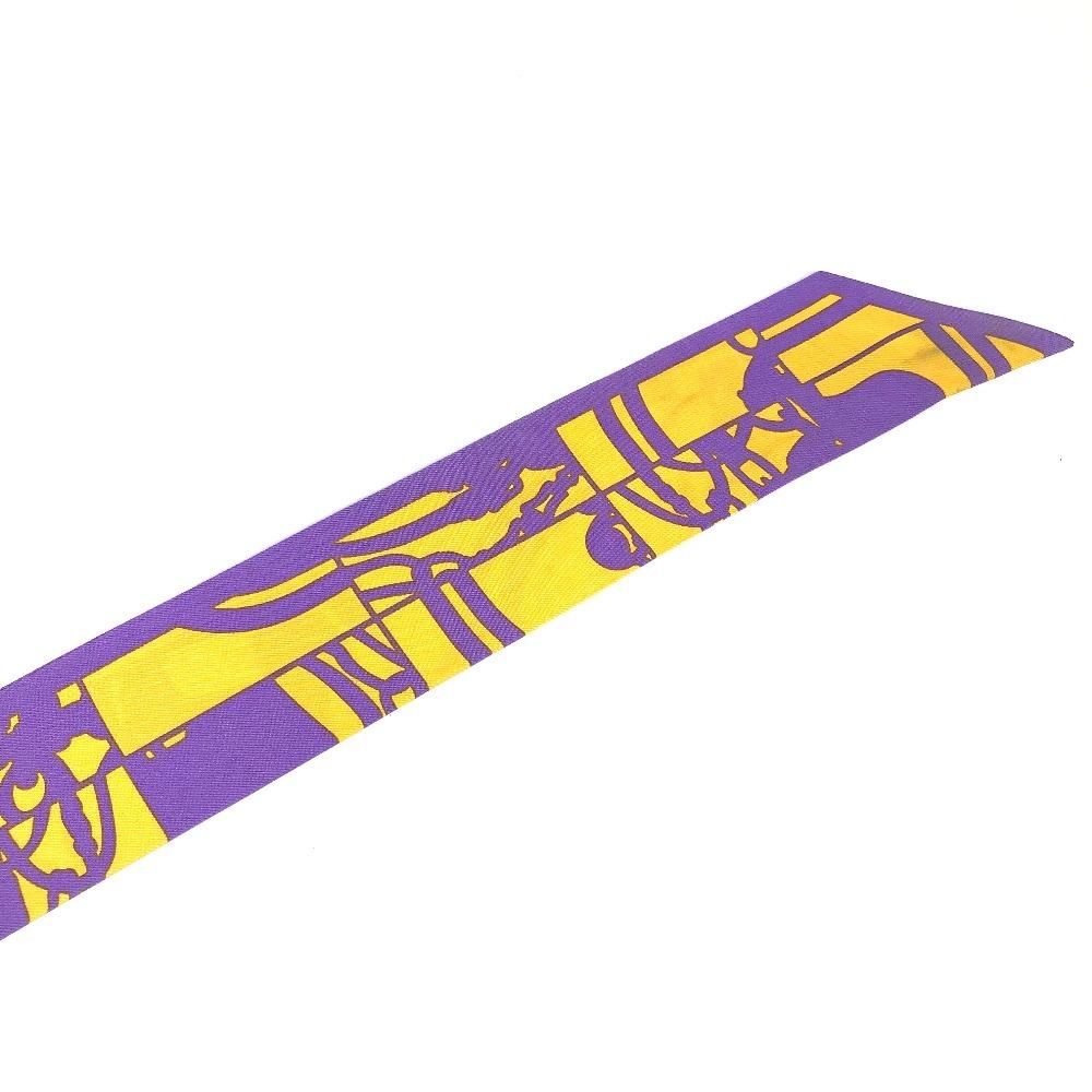 HERMES Twilly Twilly Bandeau Scarf Accessories Scarf silk purple/yellow