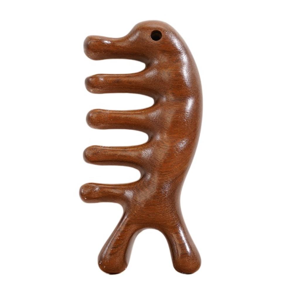 Подвесная массажная расческа для головы, многофункциональная массажная расческа для деревянной терапии, массаж тела