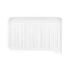 Richell Plastic Draining Tray, White, 41 x 28 x 5 cm, Shelly, Small, with Drainage Tray Stopcock, Reversible, Antibacterial
