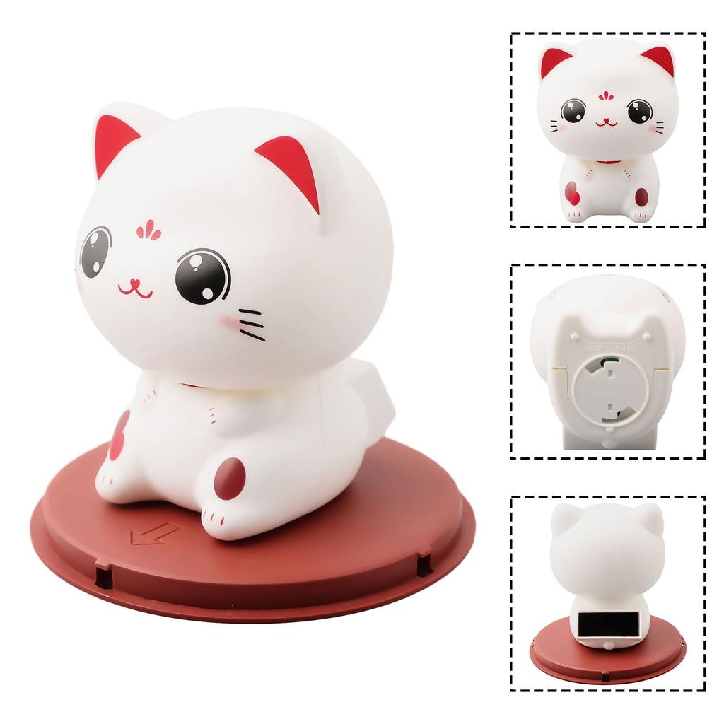 Wealth White Cute Cat Home Decoration Happiness And Auspiciousness Beautiful And Cute Decoration Car Windshield